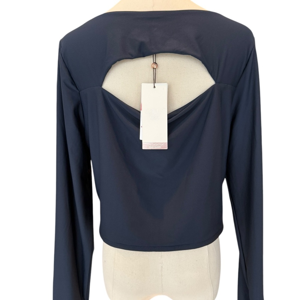 CALIA.WOMENS CROP RASHGUARD DARKER ARDOSIA SLATE. XX-LARGE